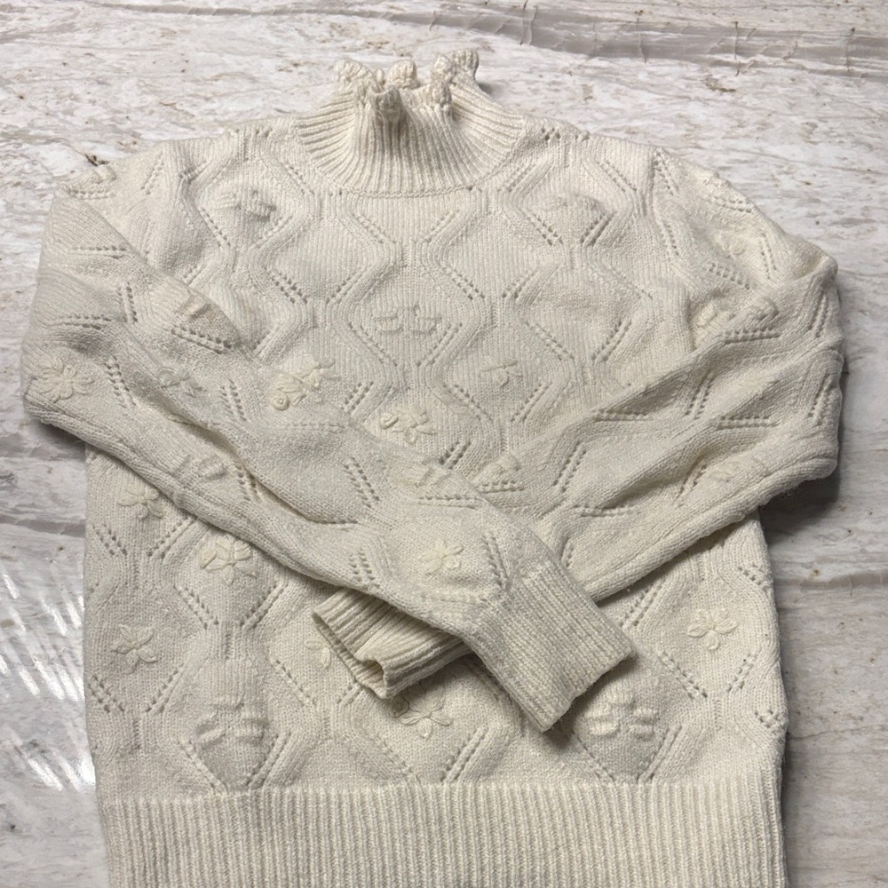Cashmere Women's Turtleneck Sweater - Soft Cream